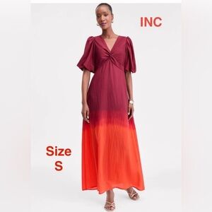 INC International Concepts Women's Ombré Twist-Front Maxi Dress